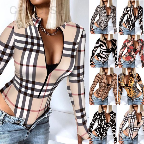 women's t-shirt designer 2022 spring new zipper decorative long sleeve printed bodysuit s8ax2022, White
women's t-shirt designer 2022 spring new zipper decorative long sleeve printed bodysuit s8ax2022, White
