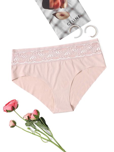 plus contrast lace no show panty z9br#, Black;white
plus contrast lace no show panty z9br#, Black;white