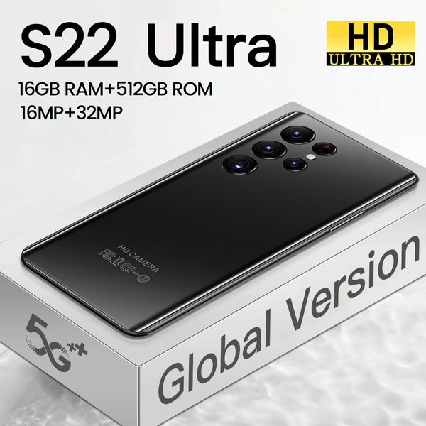 global version s22 ultra 6.7 inch drop screen 16+32mp 6800mah 16+512gb cellphone 10 core mtk6889 face fingerprint id smartphone
global version s22 ultra 6.7 inch drop screen 16+32mp 6800mah 16+512gb cellphone 10 core mtk6889 face fingerprint id smartphone