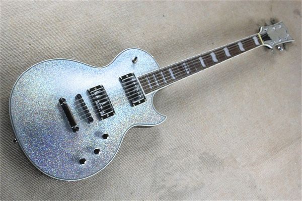 custom electric guitar large grain silver powder body fixed bridge neck insert body
custom electric guitar large grain silver powder body fixed bridge neck insert body