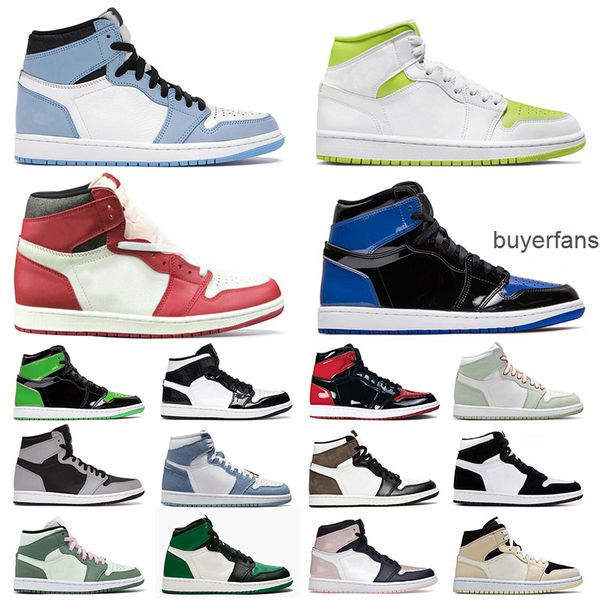new jumpman 1 1s mens womens designer basketball shoes chicago reimagined high white lime patent mid dutch green carbon fiber sneakers, Black
new jumpman 1 1s mens womens designer basketball shoes chicago reimagined high white lime patent mid dutch green carbon fiber sneakers, Black