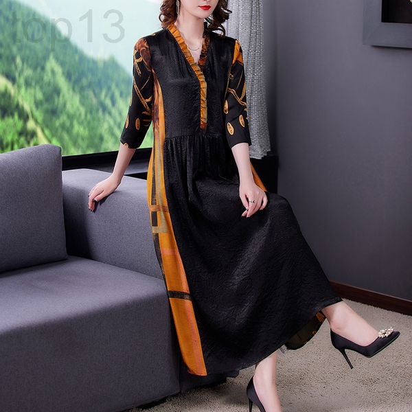 casual dresses designer spring 2021 new skirt medium length mulberry silk printed a-line gtbj, Black;gray
casual dresses designer spring 2021 new skirt medium length mulberry silk printed a-line gtbj, Black;gray
