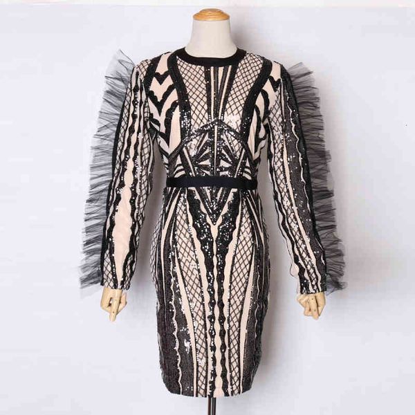 patchwork hit color dress for women o neck long sleeve high waist mesh ruffles skinny mini dresses female fashion autumn 210507, Black;gray
patchwork hit color dress for women o neck long sleeve high waist mesh ruffles skinny mini dresses female fashion autumn 210507, Black;gray