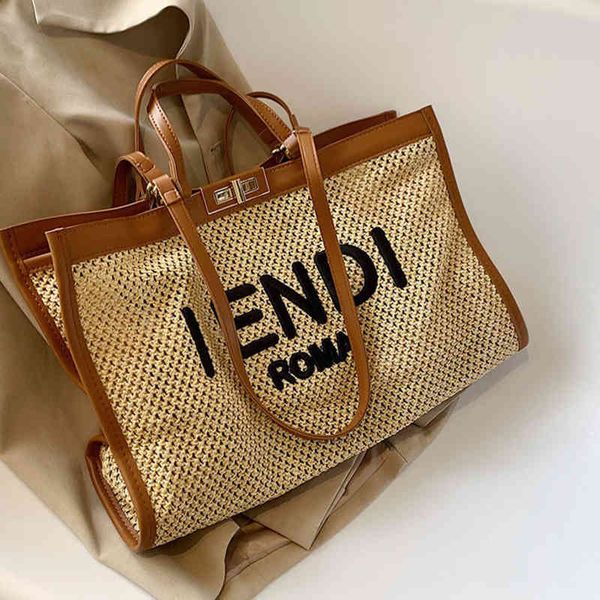 high end handbag portable large capacity woven bag women's 2022 new summer shoulder straw texture tote bag purses
high end handbag portable large capacity woven bag women's 2022 new summer shoulder straw texture tote bag purses
