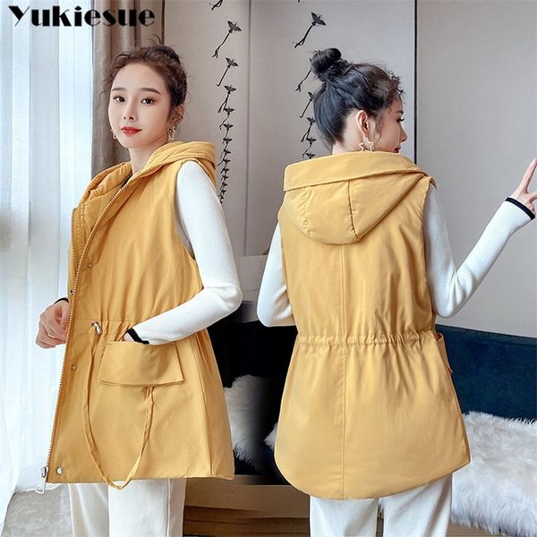 women s parka plus size xxl fashion coat new winter mujer outerwear hooded female padded parka women s thick vest 210412, Black;brown
women s parka plus size xxl fashion coat new winter mujer outerwear hooded female padded parka women s thick vest 210412, Black;brown