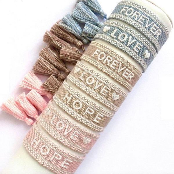 "love" embroidered tassel strand bracelet womens handmade adjustable rope braided couple ethnic jewelry wholesale, Black
"love" embroidered tassel strand bracelet womens handmade adjustable rope braided couple ethnic jewelry wholesale, Black