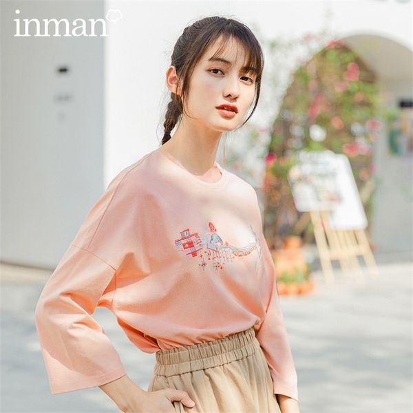 inman summer new arrival pure cotton embroidered literary fashion leisure half sleeve tshirt t200614, White
inman summer new arrival pure cotton embroidered literary fashion leisure half sleeve tshirt t200614, White