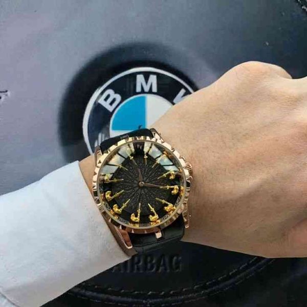 brand roge watch round table samurai large dial 12 knight mens dolby classic black domineering, Slivery;brown
brand roge watch round table samurai large dial 12 knight mens dolby classic black domineering, Slivery;brown