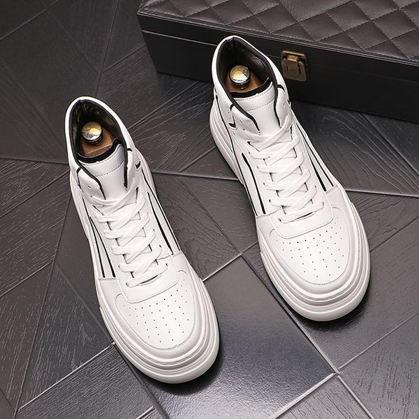 luxury designers dress wedding party shoes breathable white vulcanized lace up casual sneakers round toe thick bottom business driving walki, Black
luxury designers dress wedding party shoes breathable white vulcanized lace up casual sneakers round toe thick bottom business driving walki, Black