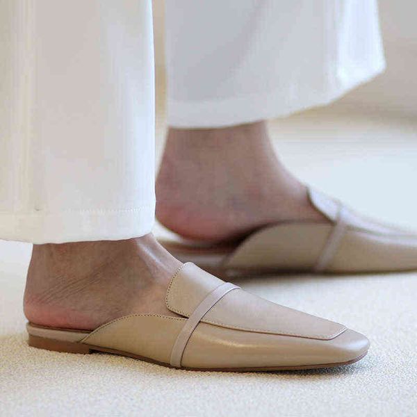 women slippers cowhide square toe mules flats korea style low heel slip on spring autumn woman simple shoes 220520, Black
women slippers cowhide square toe mules flats korea style low heel slip on spring autumn woman simple shoes 220520, Black