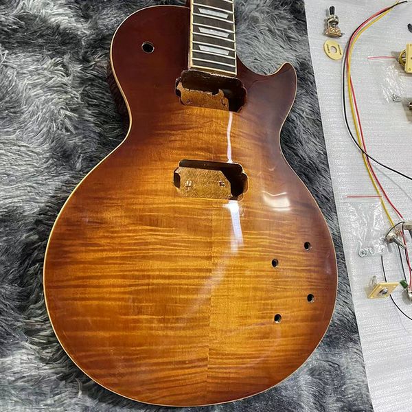 chinese electric guitar hardware aren't installed diy standard flame maple 6 strings
chinese electric guitar hardware aren't installed diy standard flame maple 6 strings