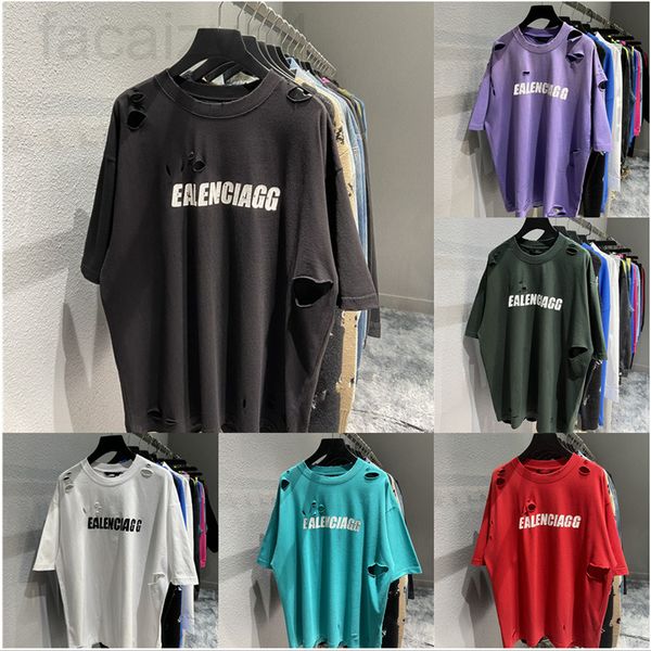 women's t-shirt designer 22ss spring and summer new t-shirt hand worn art hole letter printing short sleeve os loose luxurious, White
women's t-shirt designer 22ss spring and summer new t-shirt hand worn art hole letter printing short sleeve os loose luxurious, White