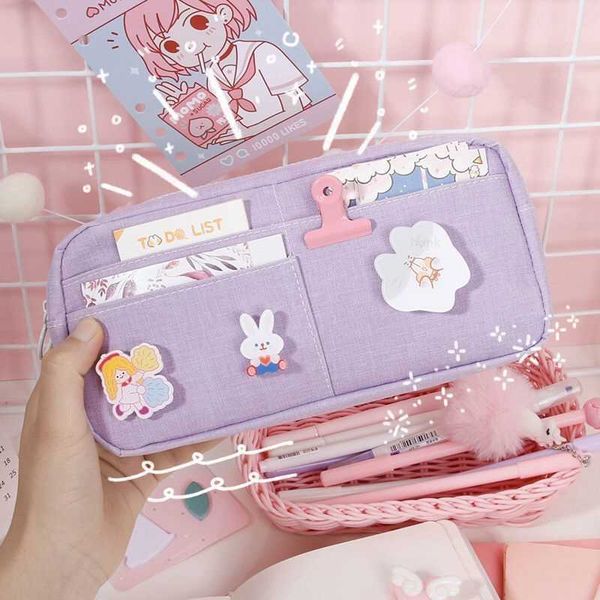 purple canvas pencil case cute kawaii animal badge pink pencilcases large school pencil bags for maiden girl stationery supplies
purple canvas pencil case cute kawaii animal badge pink pencilcases large school pencil bags for maiden girl stationery supplies