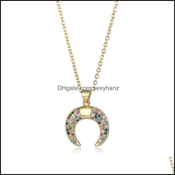 pendant necklaces pendants jewelry fashion designer rainbow cz moon for woman colorf zircon crescent necklace trendy chain drop delivery 2, Silver
pendant necklaces pendants jewelry fashion designer rainbow cz moon for woman colorf zircon crescent necklace trendy chain drop delivery 2, Silver