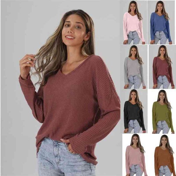 women's knits tees 2022 women's autumn loose v-neck large knitted bottoms k6bu, White
women's knits tees 2022 women's autumn loose v-neck large knitted bottoms k6bu, White