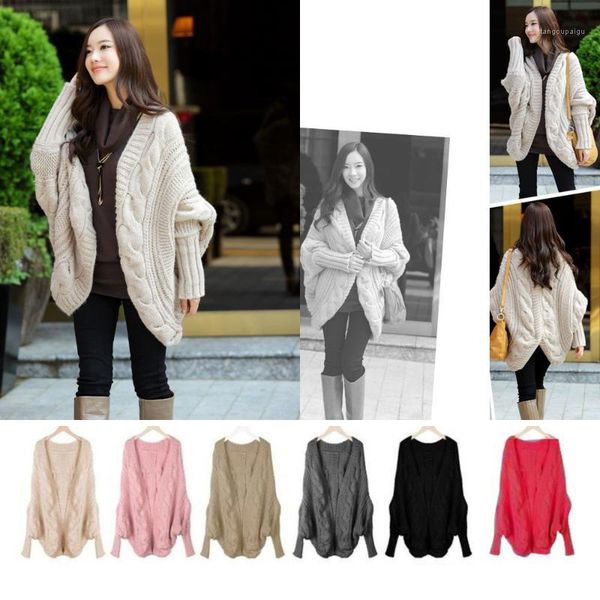 women's sweaters spring autumn casual women batwing sleeve solid knitting coarse wool cardigans girls shawl sweater warm clothes, White;black
women's sweaters spring autumn casual women batwing sleeve solid knitting coarse wool cardigans girls shawl sweater warm clothes, White;black