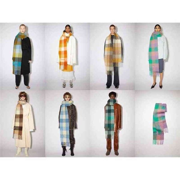 ac studios men and women general style cashmere scarf designer acne blanket women's colorful plaid tzitzit imitation 220124, Blue;gray
ac studios men and women general style cashmere scarf designer acne blanket women's colorful plaid tzitzit imitation 220124, Blue;gray