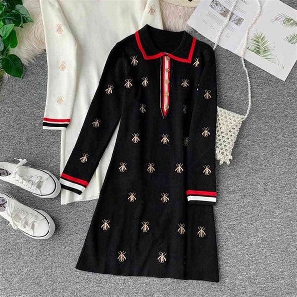 nicemix autumn casual dresses women aline dress embroidery bees knitted long sleeve elegant dress women clothing robe femme t200416, Black;gray
nicemix autumn casual dresses women aline dress embroidery bees knitted long sleeve elegant dress women clothing robe femme t200416, Black;gray