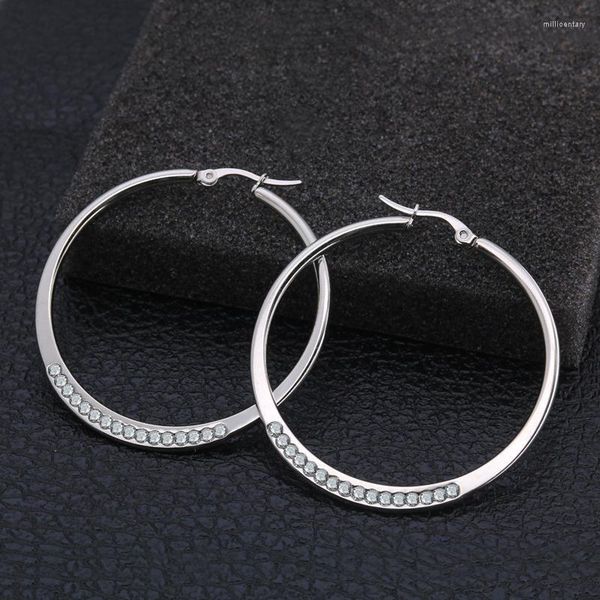 hoop & huggie crystal steel big circle earrings modern smooth round creole loop earring girl stainless jewelry womanhoop huggiehoop mill22, Golden;silver
hoop & huggie crystal steel big circle earrings modern smooth round creole loop earring girl stainless jewelry womanhoop huggiehoop mill22, Golden;silver