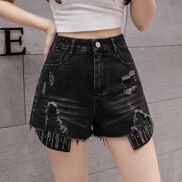 women's shorts denim women 2022 summer harajuku drill high waist wide-leg pants streetwear casual jeans feminino, White;black
women's shorts denim women 2022 summer harajuku drill high waist wide-leg pants streetwear casual jeans feminino, White;black