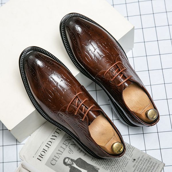 mens formal shoes pu leather oxford shoes men british style dress shoes wedding business retro fashion designer men, Black
mens formal shoes pu leather oxford shoes men british style dress shoes wedding business retro fashion designer men, Black