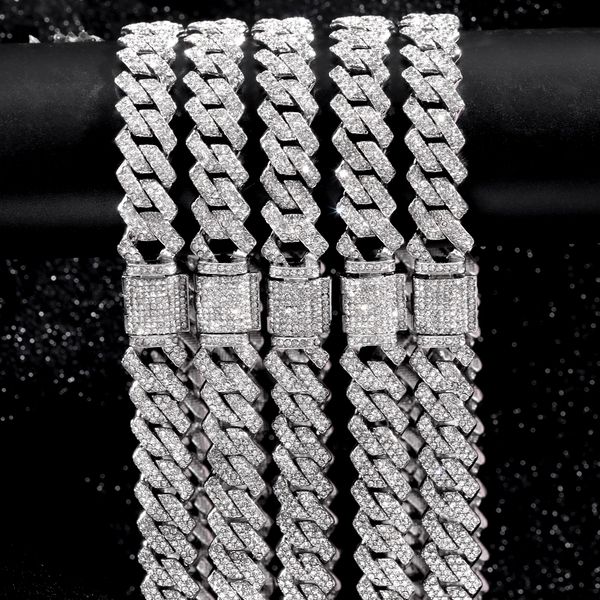 15mm micro pave prong cuban chain necklaces fashion hiphop full iced out rhinestones jewelry for men women, Silver
15mm micro pave prong cuban chain necklaces fashion hiphop full iced out rhinestones jewelry for men women, Silver