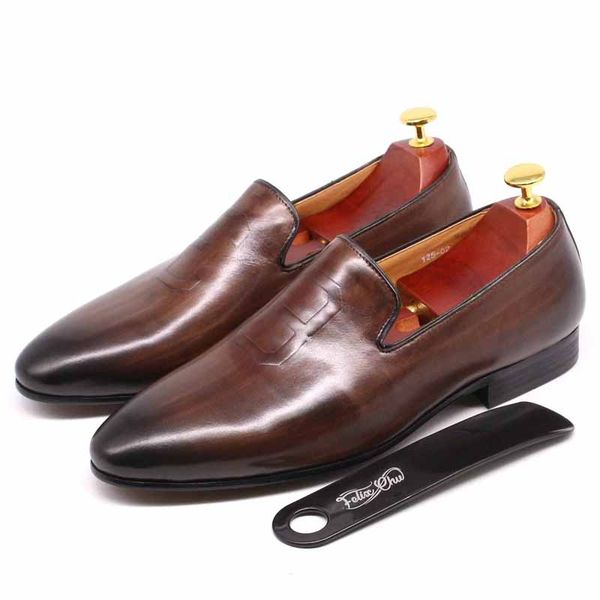size 6 to 13 stylish man shoes loafers genuine leather pointed toe dress shoes mens summer autumn brown party wedding for men, Black
size 6 to 13 stylish man shoes loafers genuine leather pointed toe dress shoes mens summer autumn brown party wedding for men, Black