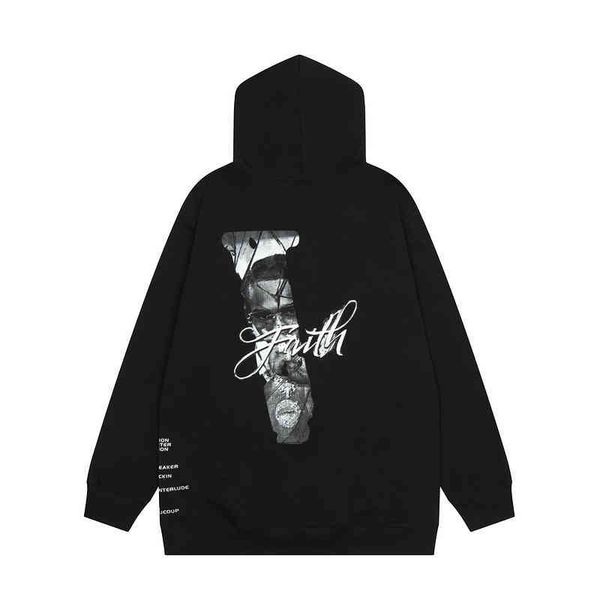 fashion men's v fall hoodie cotton hooded pullover lone designer print letter pattern hoody loose fit for men women, Black 
fashion men's v fall hoodie cotton hooded pullover lone designer print letter pattern hoody loose fit for men women, Black