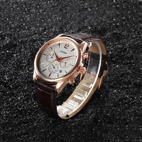 sinobi fashion causal mens watches brand luxury calendar chronograph leather watchband wrist watch business montre hommes, Slivery;brown
sinobi fashion causal mens watches brand luxury calendar chronograph leather watchband wrist watch business montre hommes, Slivery;brown