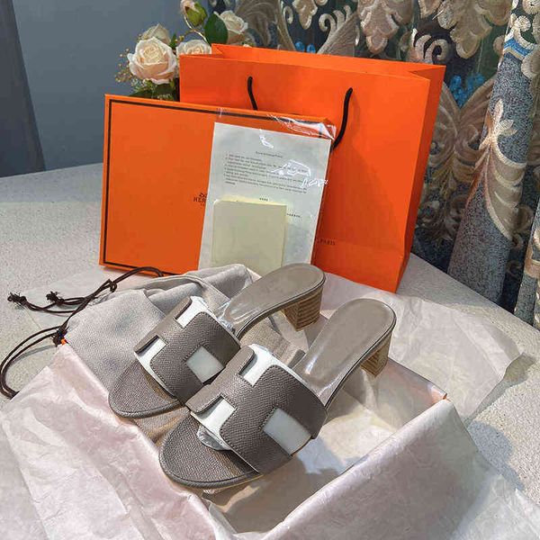 luxury slippers herme high version h-slippers thick heel color matching slippers women one line sandals middle french holiday fairy, Black
luxury slippers herme high version h-slippers thick heel color matching slippers women one line sandals middle french holiday fairy, Black