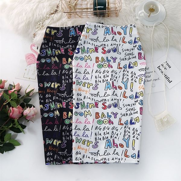 women's pencil skirts letters printed graphic summer autumn high waist slit tube faldas woman stretch skirt female gd503 210315, Black
women's pencil skirts letters printed graphic summer autumn high waist slit tube faldas woman stretch skirt female gd503 210315, Black