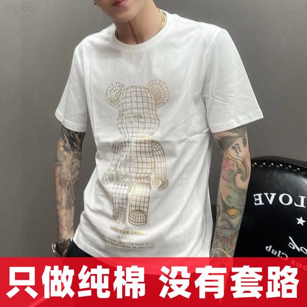 designer t-shirt100% cotton short sleeve t-shirt men's fashion 2022 new summer trend laser bear print slim fit drill round neck2002 lux, White;black
designer t-shirt100% cotton short sleeve t-shirt men's fashion 2022 new summer trend laser bear print slim fit drill round neck2002 lux, White;black