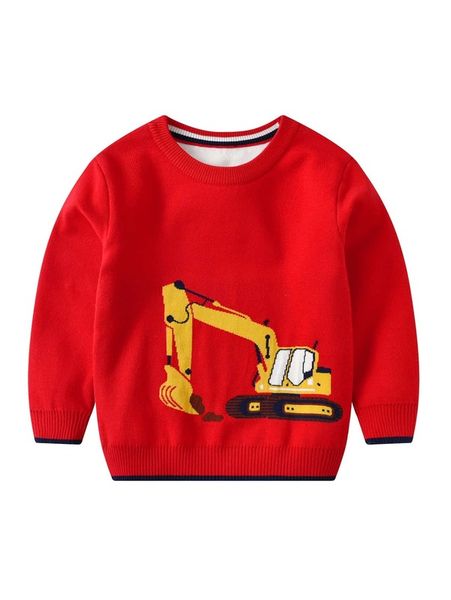 toddler boys excavator pattern contrast trim sweater she01, Blue
toddler boys excavator pattern contrast trim sweater she01, Blue