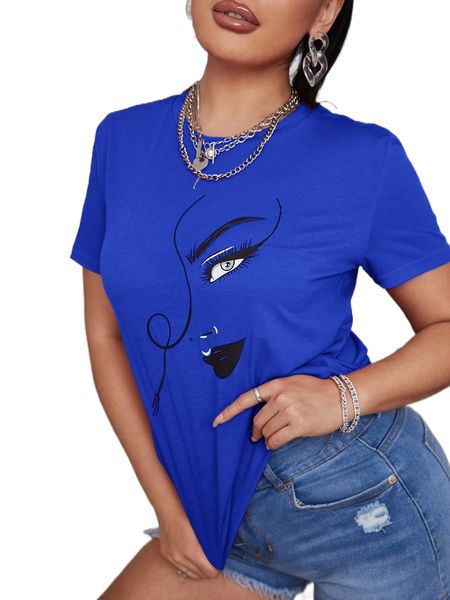 figure graphic round neck tee s9of#, White
figure graphic round neck tee s9of#, White