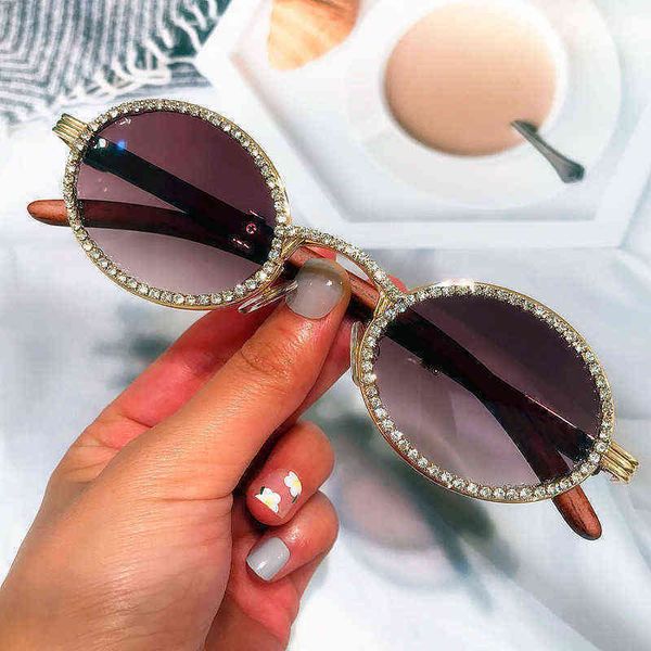 sunglasses new crystal frame luxury shiny for women vintage small oval wooden leg rhinestone men hip hop round eyewear, White;black
sunglasses new crystal frame luxury shiny for women vintage small oval wooden leg rhinestone men hip hop round eyewear, White;black