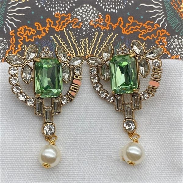 2022 fashion 20% off designer jewelry new green water diamond wind white pearl fashion earrings female, Golden
2022 fashion 20% off designer jewelry new green water diamond wind white pearl fashion earrings female, Golden