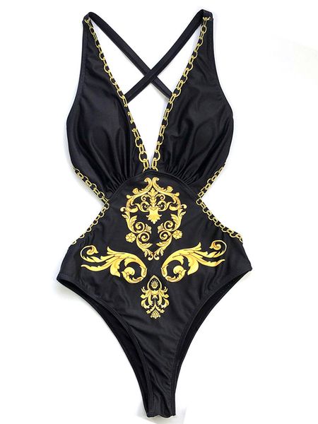 black print swimwear women vintage one piece swimsuit female bandage monokini deep v beach bathing suit swim wear
black print swimwear women vintage one piece swimsuit female bandage monokini deep v beach bathing suit swim wear