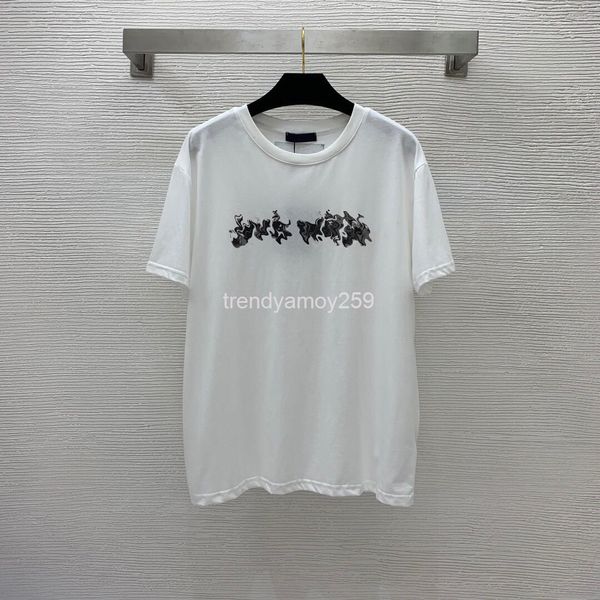 women's t-shirt spring ink graffiti hand-painted letter printing casual loose round neck short sleeve t-shirt, White
women's t-shirt spring ink graffiti hand-painted letter printing casual loose round neck short sleeve t-shirt, White
