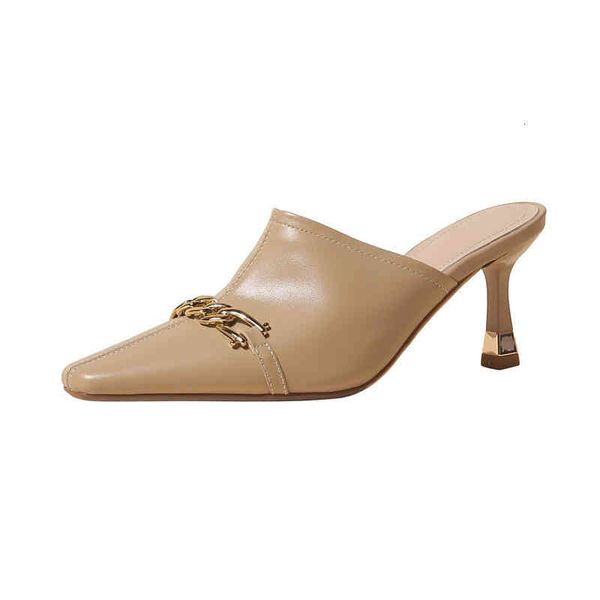sandals spring and summer women's shoes pointed thin heels high metal wrapped back empty cowhide fashion cool slippers women hmpq, Black
sandals spring and summer women's shoes pointed thin heels high metal wrapped back empty cowhide fashion cool slippers women hmpq, Black