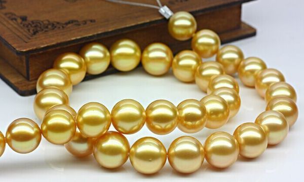 925 silver real natural big huge18"13mm natural south sea genuine gold round pearl necklace
925 silver real natural big huge18"13mm natural south sea genuine gold round pearl necklace