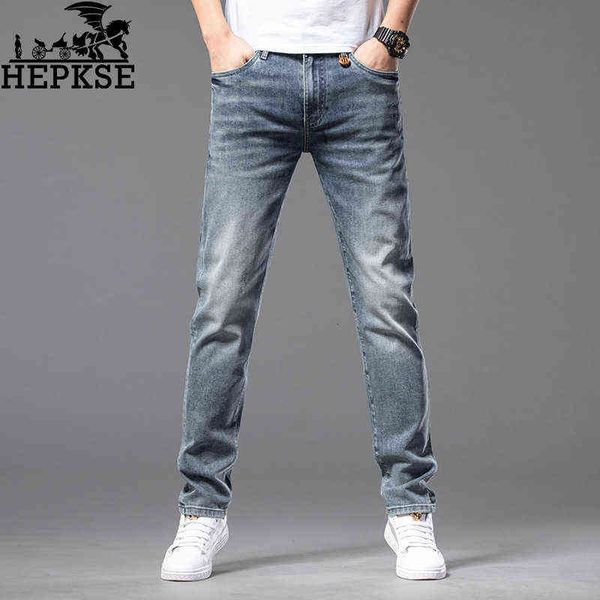 men's jeans designer luxury light high-grade smoky gray slim straight casual long pants fashion brand thin wk5v, Blue
men's jeans designer luxury light high-grade smoky gray slim straight casual long pants fashion brand thin wk5v, Blue