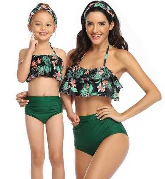 wholesale parent child swimwear print high waisted bikini ruffle mother daughter suit children girls lace up yakuda flexible stylish
wholesale parent child swimwear print high waisted bikini ruffle mother daughter suit children girls lace up yakuda flexible stylish