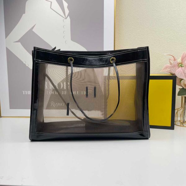 luxury designer tote bag leather transparent mesh holiday style fashion large capacity handbag
luxury designer tote bag leather transparent mesh holiday style fashion large capacity handbag