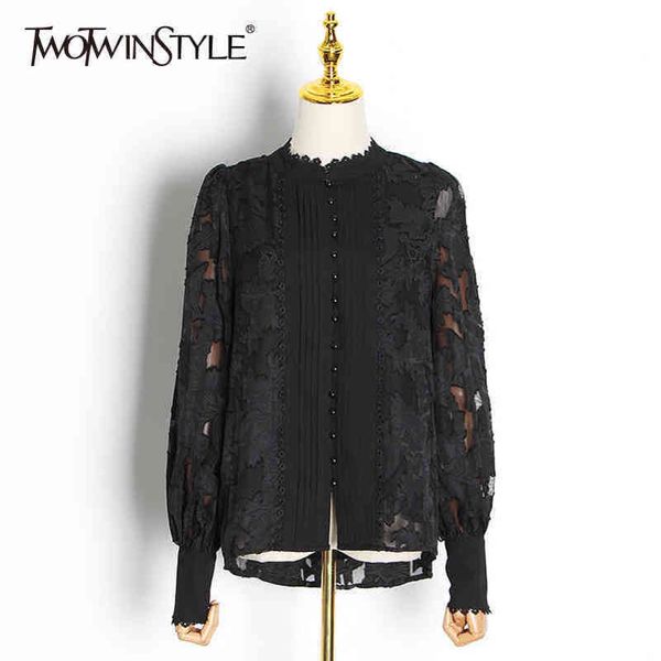 white patchwork shirt for women stand collar lantern long sleeve casual blouse female fashion clothing 210423
white patchwork shirt for women stand collar lantern long sleeve casual blouse female fashion clothing 210423