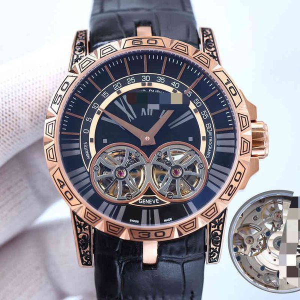 luxury mens mechanical watch roge king double true tourbillon , retro leisure geneva es brand wristwatch, Slivery;brown
luxury mens mechanical watch roge king double true tourbillon , retro leisure geneva es brand wristwatch, Slivery;brown