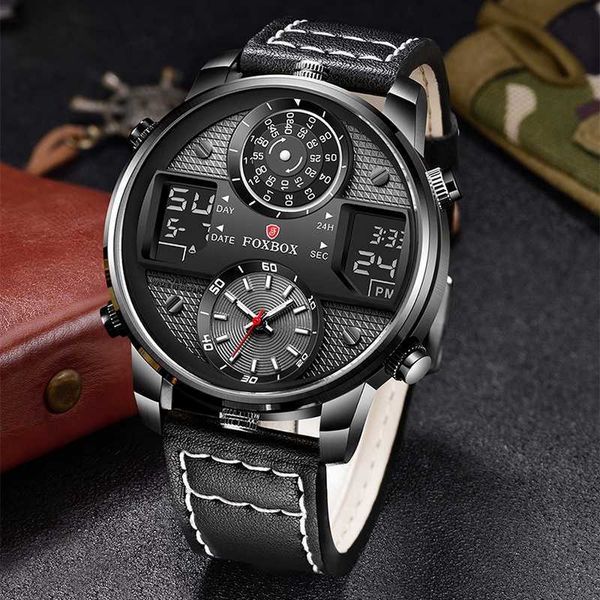 business mens watches fashion dual display leather watch waterproof sport digital quartz wrist watches for men uhren herren, Slivery;brown
business mens watches fashion dual display leather watch waterproof sport digital quartz wrist watches for men uhren herren, Slivery;brown
