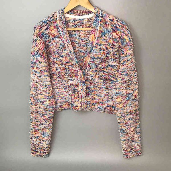 women's knits & tees early spring color lazy random yarn mixed woven cardigan, White
women's knits & tees early spring color lazy random yarn mixed woven cardigan, White