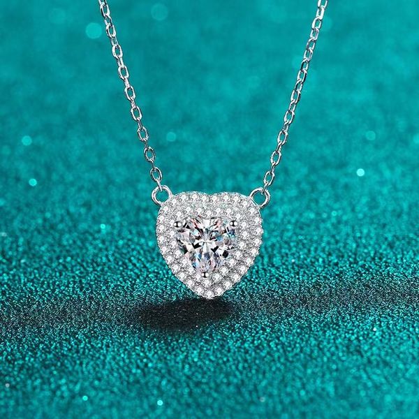 trendy pendant necklaces 1ct d color heart cut moissanite for women plated white gold lab diamond lover pass tester, Silver
trendy pendant necklaces 1ct d color heart cut moissanite for women plated white gold lab diamond lover pass tester, Silver