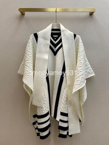 women's knits & tees 21 winter women's wear temperament with the wind color stripe, twist, loose cloak jacket, cardigan sweater., White
women's knits & tees 21 winter women's wear temperament with the wind color stripe, twist, loose cloak jacket, cardigan sweater., White