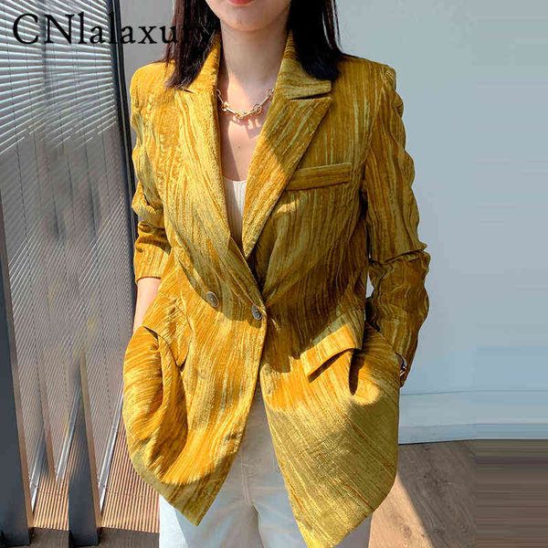 suit cnlalaxury women fashion yellow velvet blazers jackets spring autumn offic, White;black
suit cnlalaxury women fashion yellow velvet blazers jackets spring autumn offic, White;black